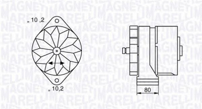MAGNETI MARELLI 063534696430 -  Генератор